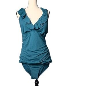 Holipick Women's 2 Pieces Swim Siute Sz XL Teal New With Tags